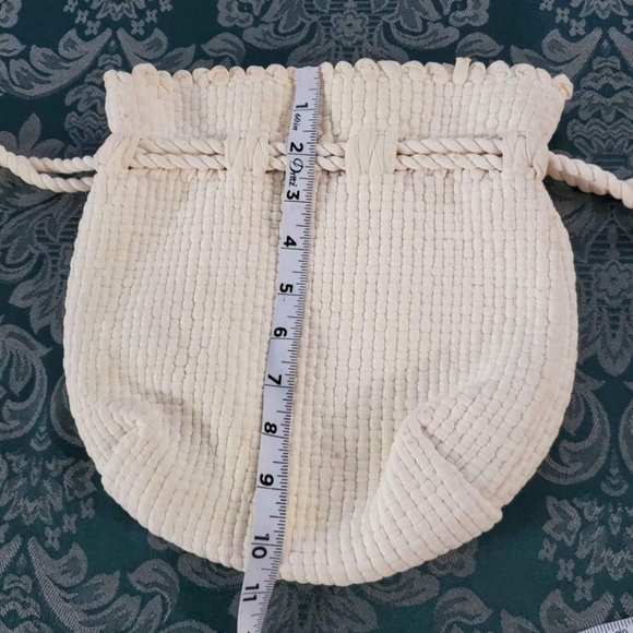 Vintage 1950s Skyland Crafts 100%Nylon  Woven Drawstring Boho Bag/Pouch - Picture 3 of 12